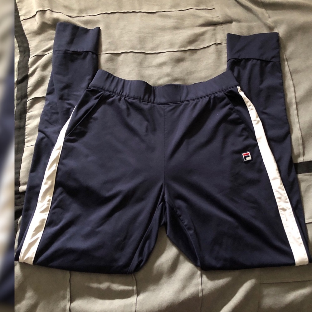 Fila Navy Blue & White Stripe Pants